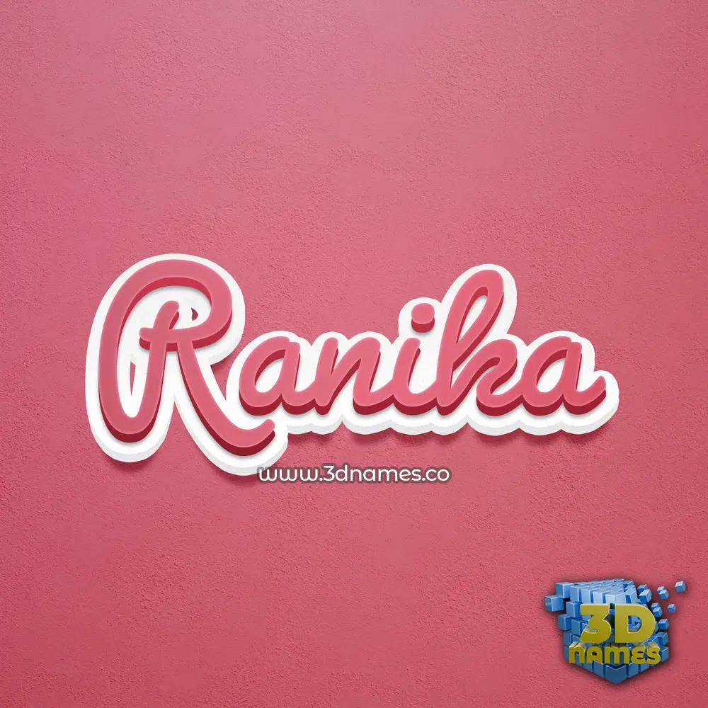 ranika in Red Scribble style - 3D name wallpaper