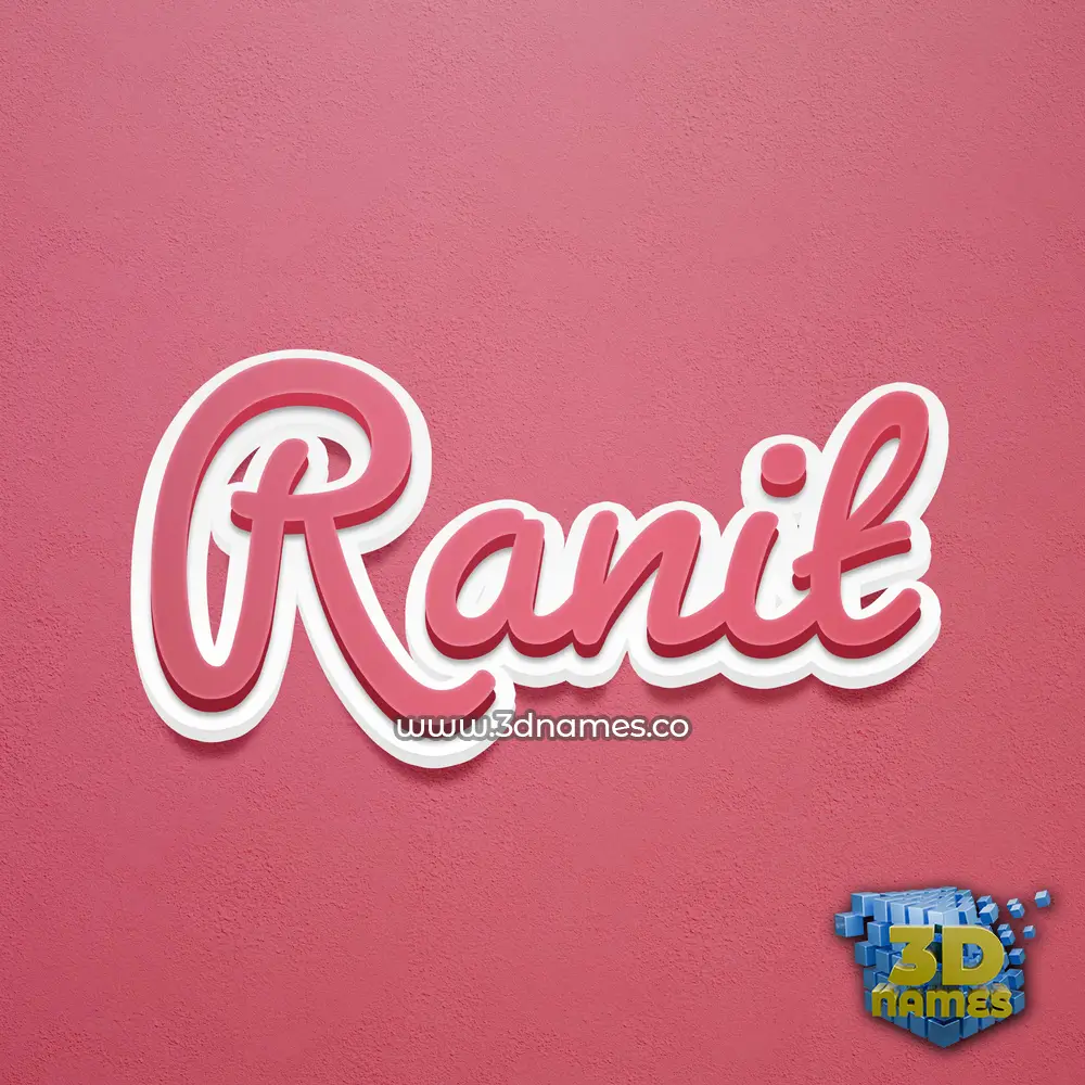 ranit in Red Scribble style - 3D name wallpaper
