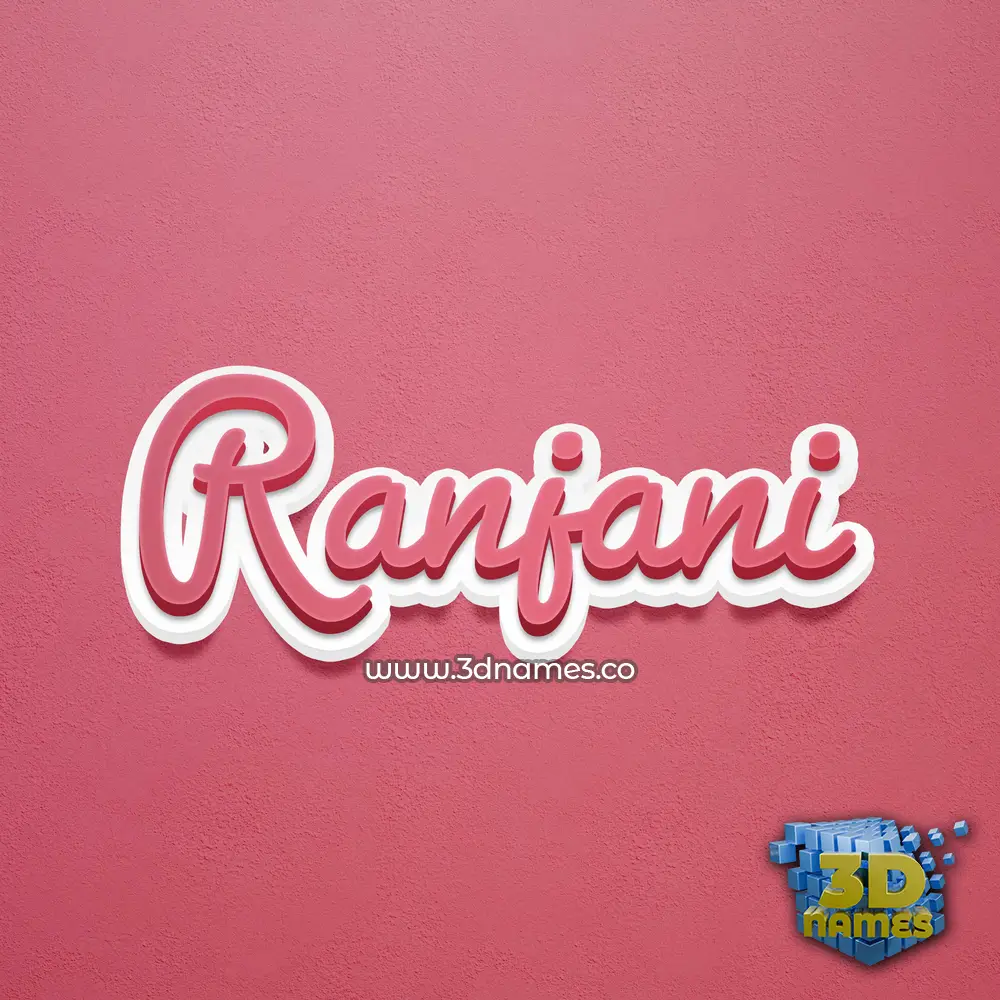 ranjani in Red Scribble style - 3D name wallpaper