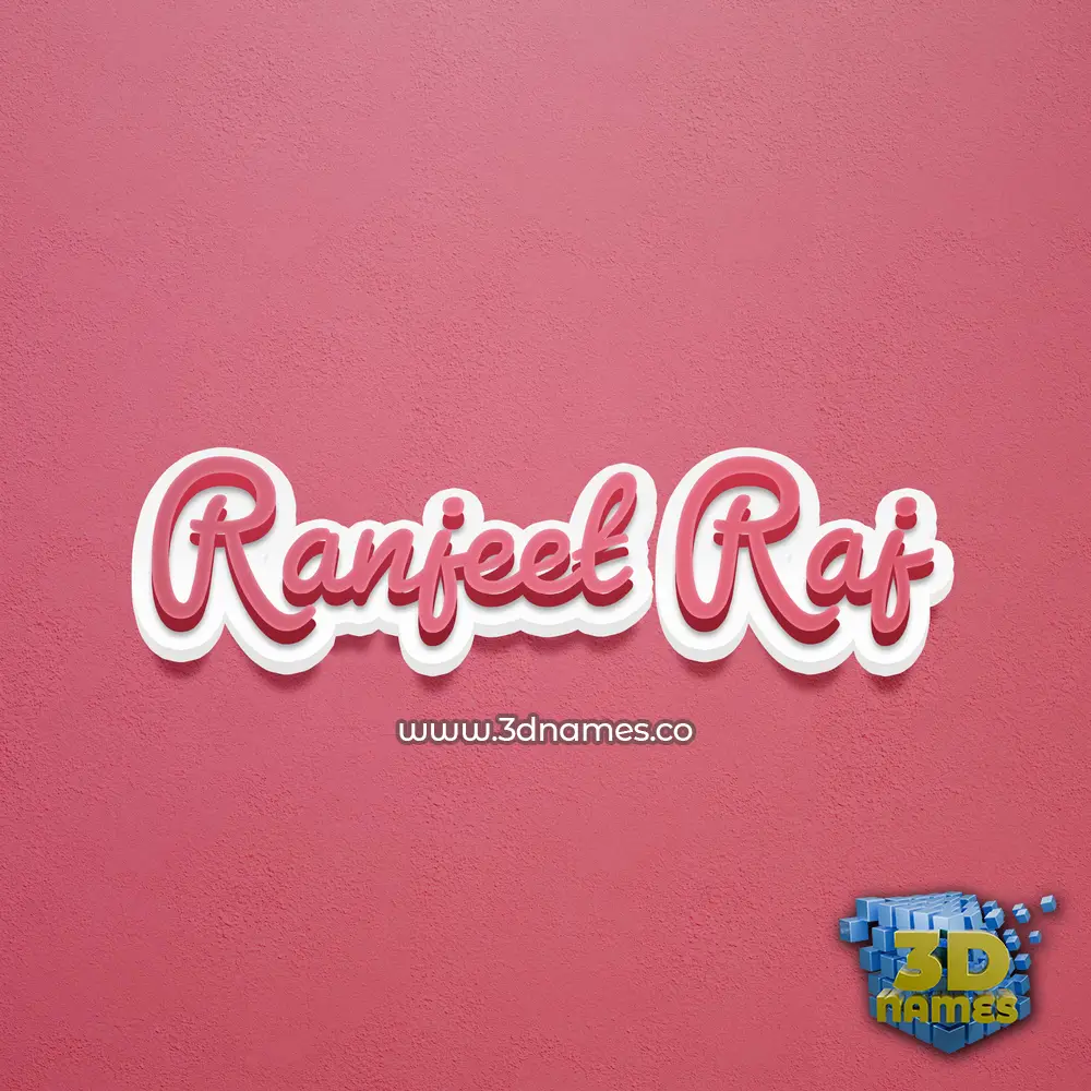 ranjeet raj in Red Scribble style - 3D name wallpaper