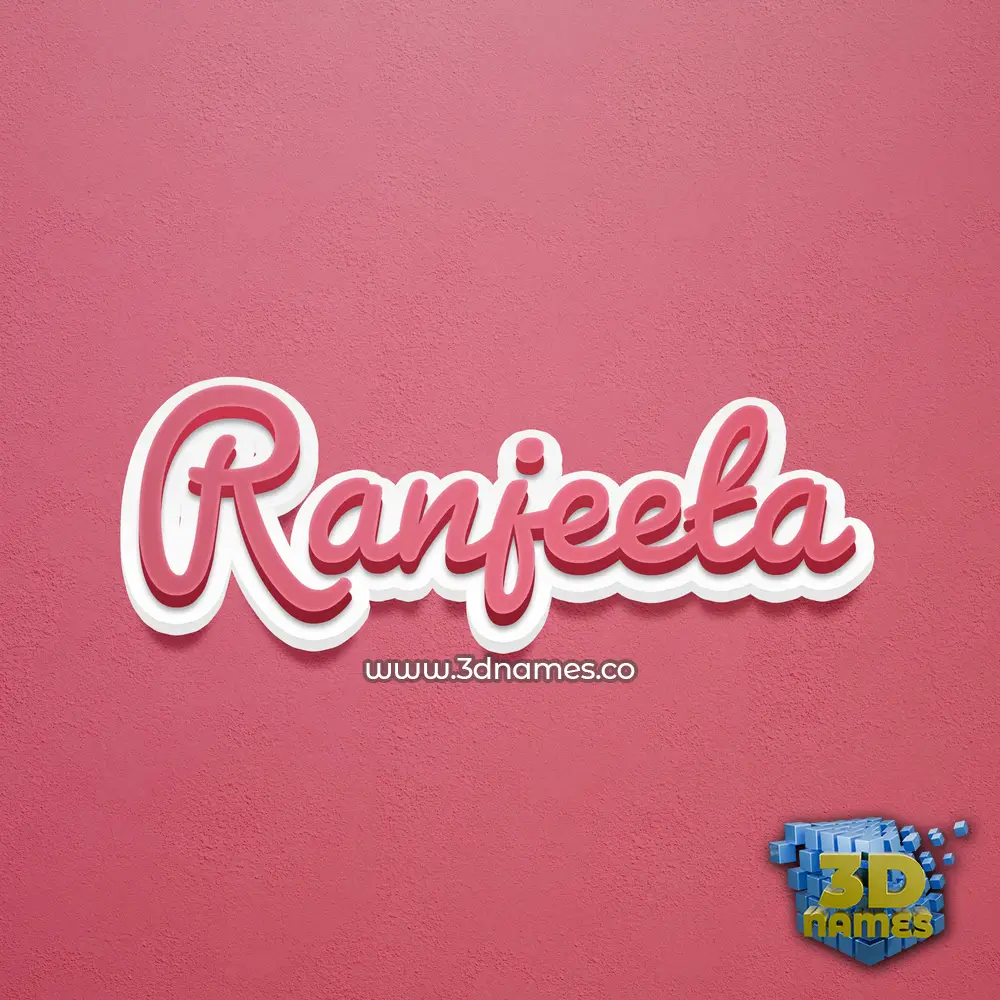 ranjeeta in Red Scribble style - 3D name wallpaper