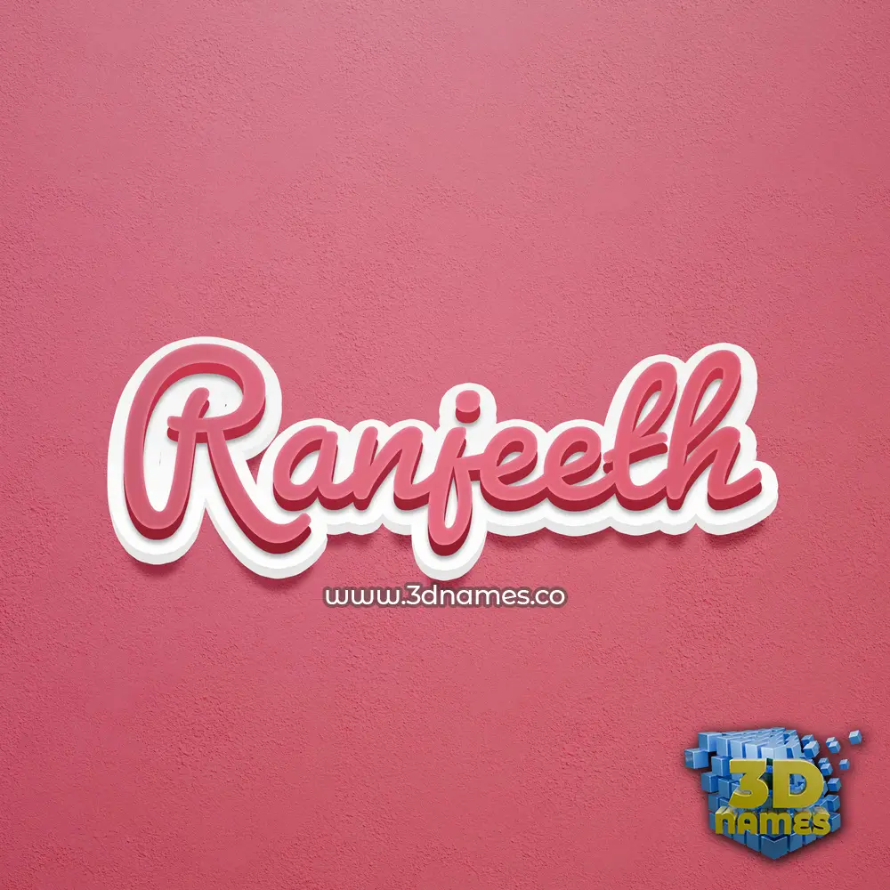 ranjeeth in Red Scribble style - 3D name wallpaper