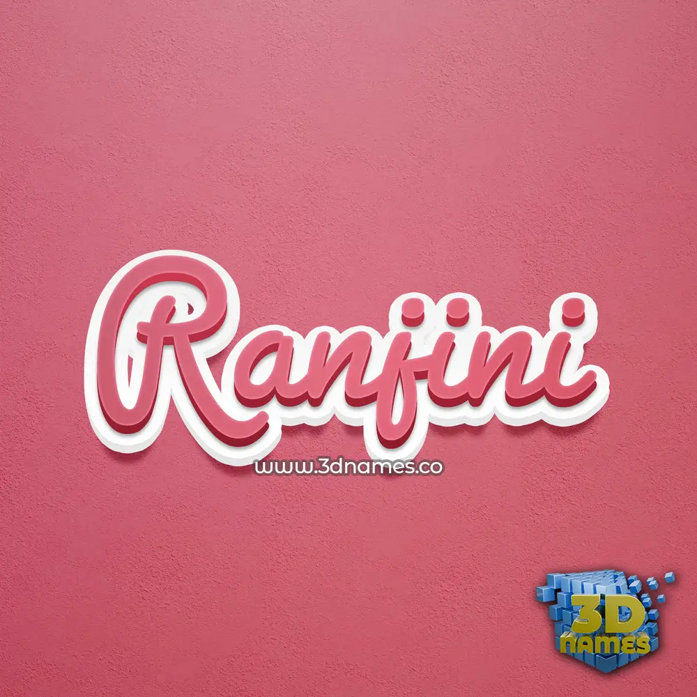 ranjini in Red Scribble style - 3D name wallpaper