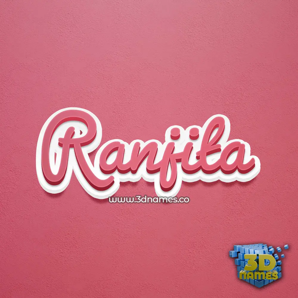 ranjita in Red Scribble style - 3D name wallpaper