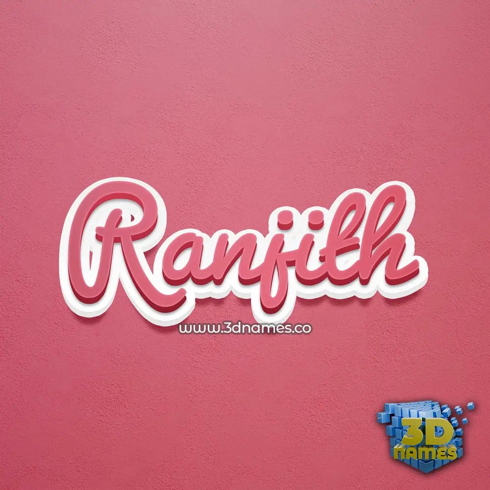 ranjith in Red Scribble style - 3D name wallpaper