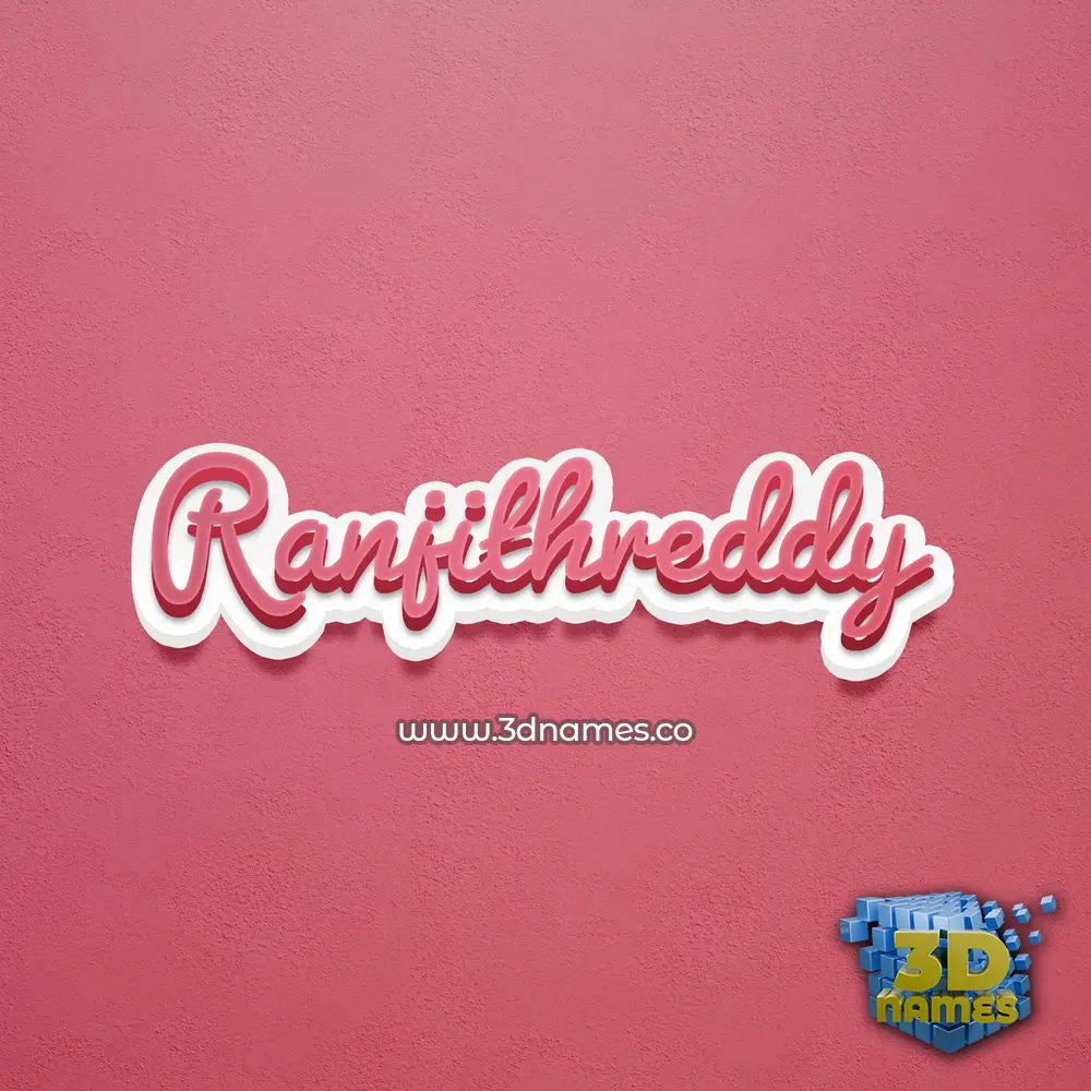 ranjithreddy in Red Scribble style - 3D name wallpaper