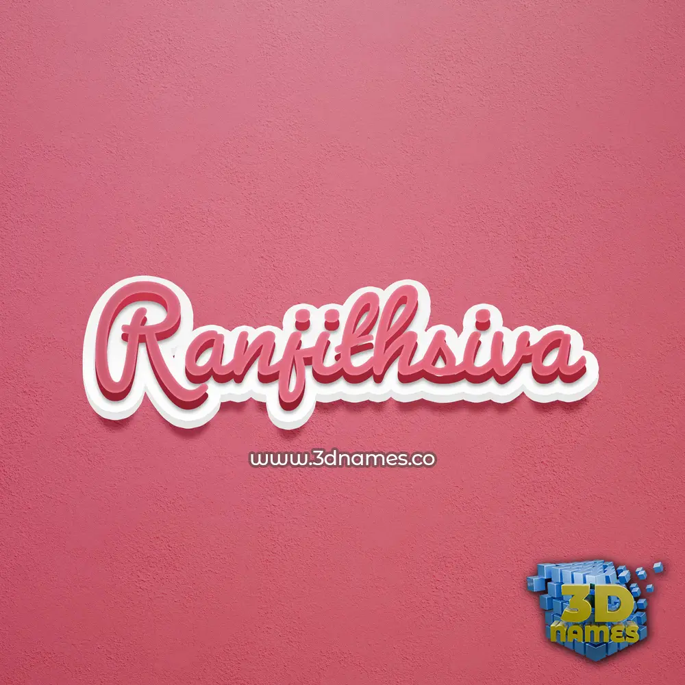 ranjithsiva in Red Scribble style - 3D name wallpaper