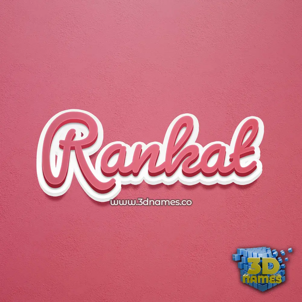 rankat in Red Scribble style - 3D name wallpaper