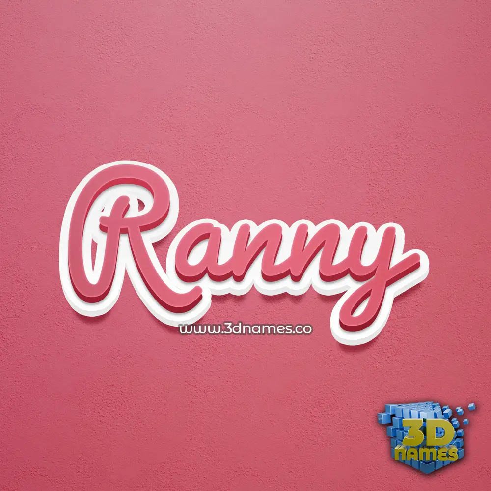 ranny in Red Scribble style - 3D name wallpaper