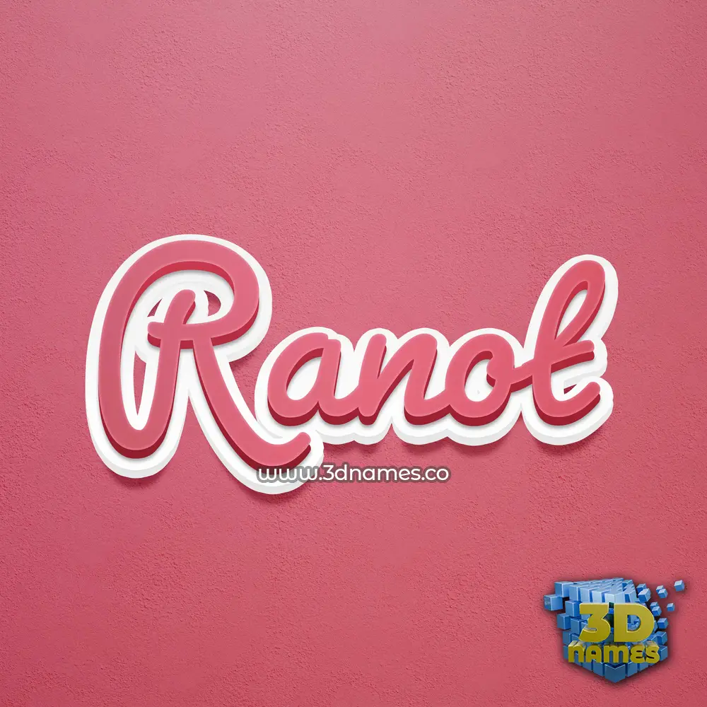 ranot in Red Scribble style - 3D name wallpaper