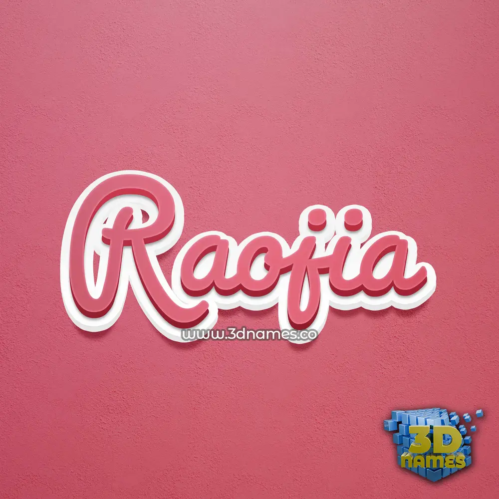raojia in Red Scribble style - 3D name wallpaper