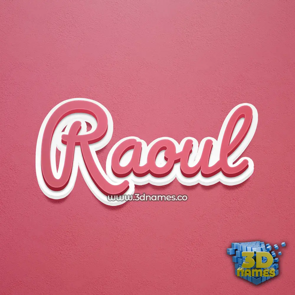 raoul in Red Scribble style - 3D name wallpaper