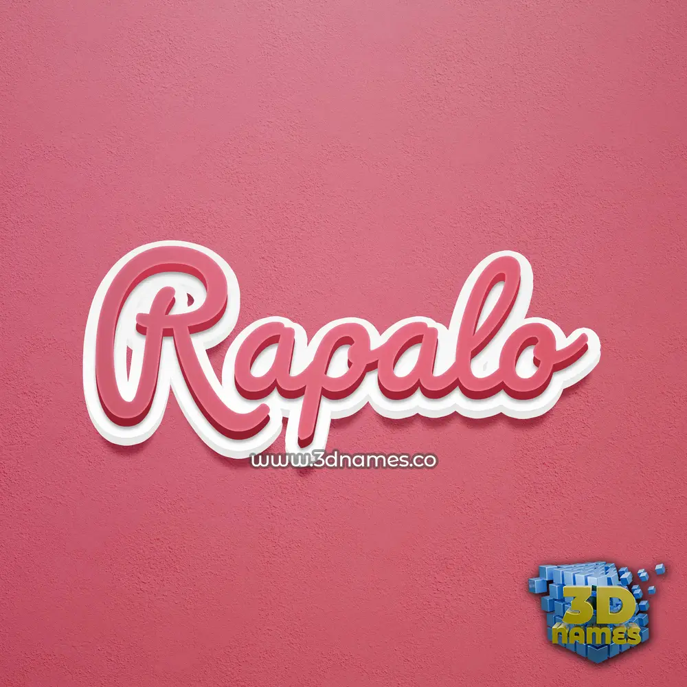 rapalo in Red Scribble style - 3D name wallpaper