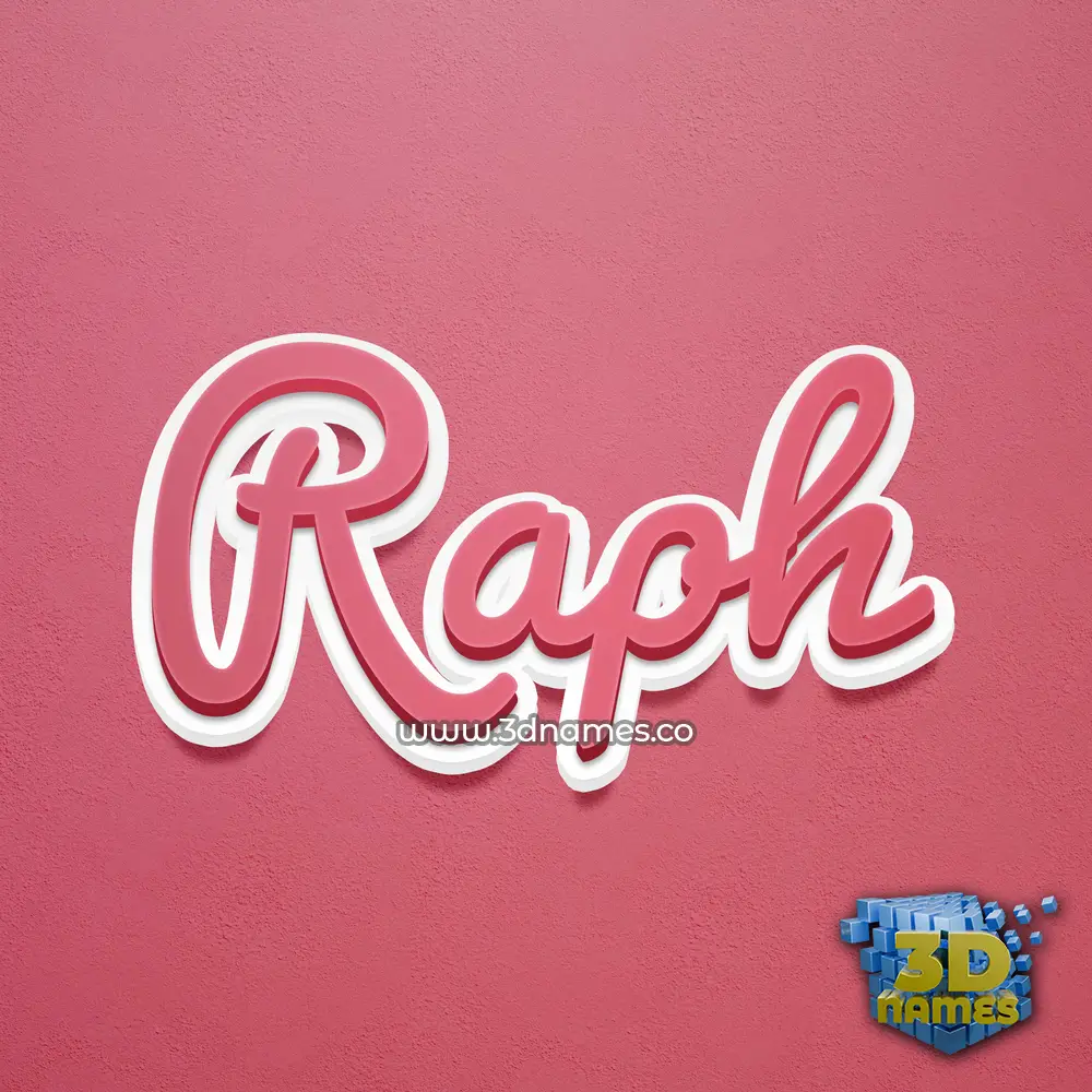raph in Red Scribble style - 3D name wallpaper