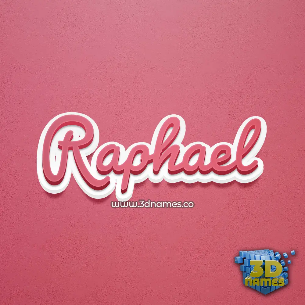 raphael in Red Scribble style - 3D name wallpaper