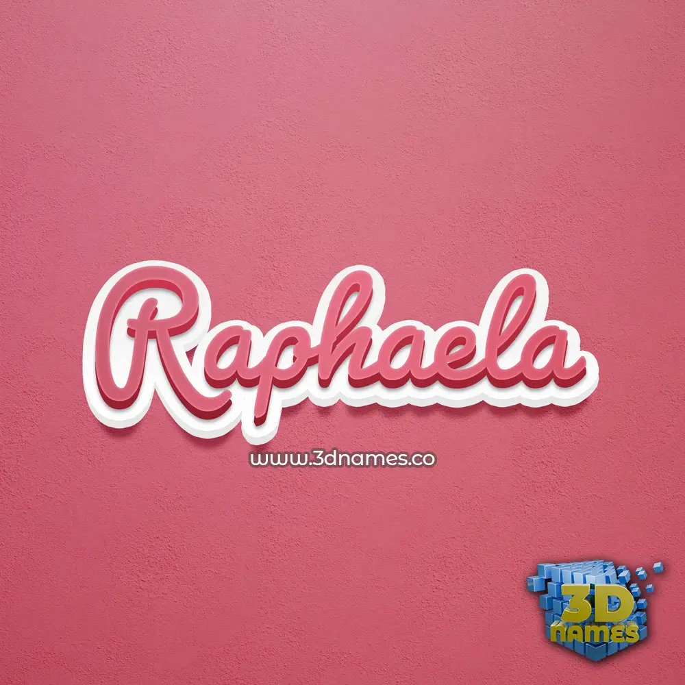 raphaela in Red Scribble style - 3D name wallpaper