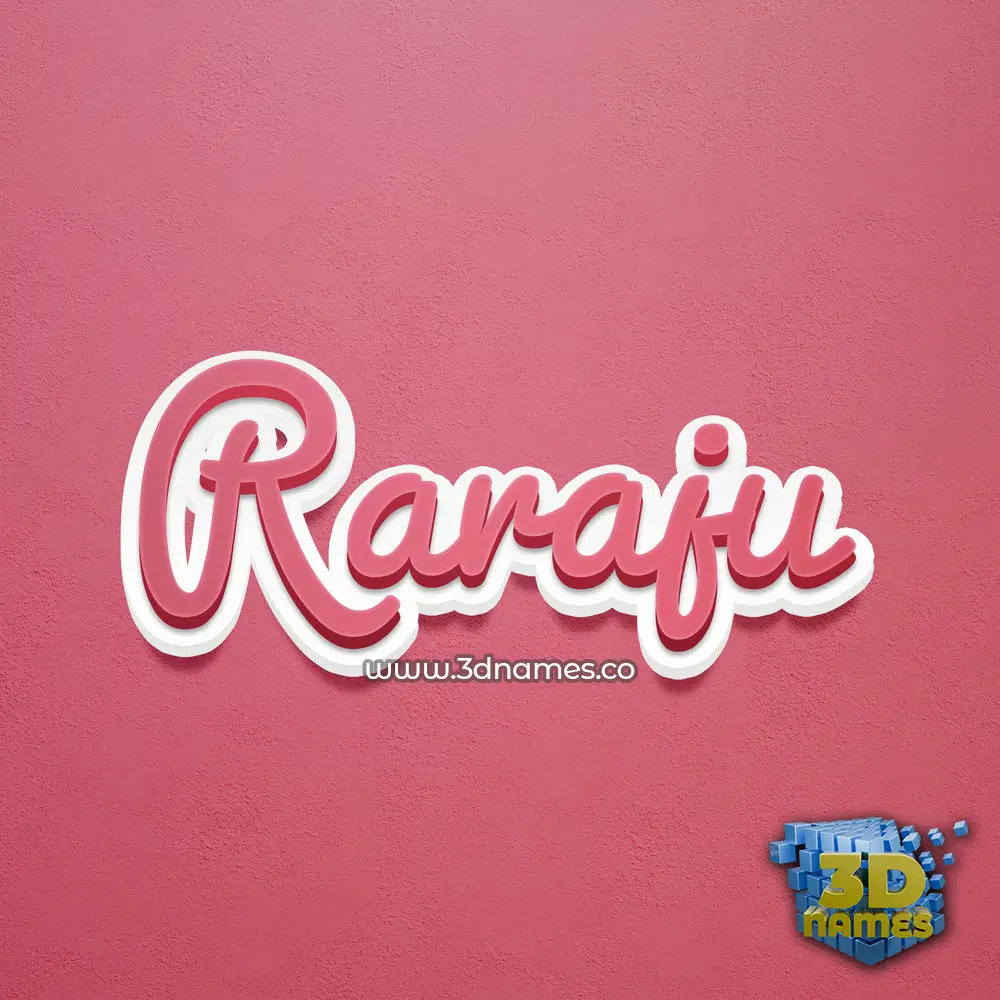 raraju in Red Scribble style - 3D name wallpaper