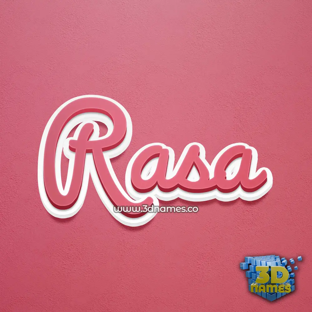 rasa in Red Scribble style - 3D name wallpaper