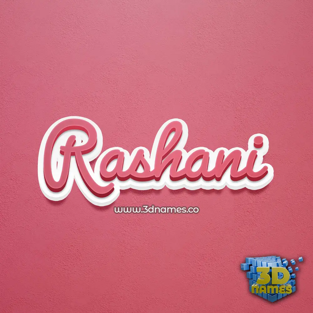 rashani in Red Scribble style - 3D name wallpaper