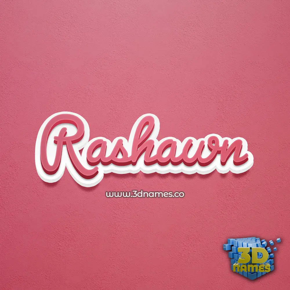 rashawn in Red Scribble style - 3D name wallpaper