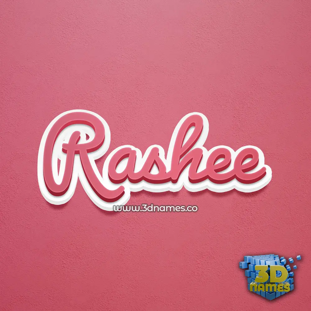 rashee in Red Scribble style - 3D name wallpaper