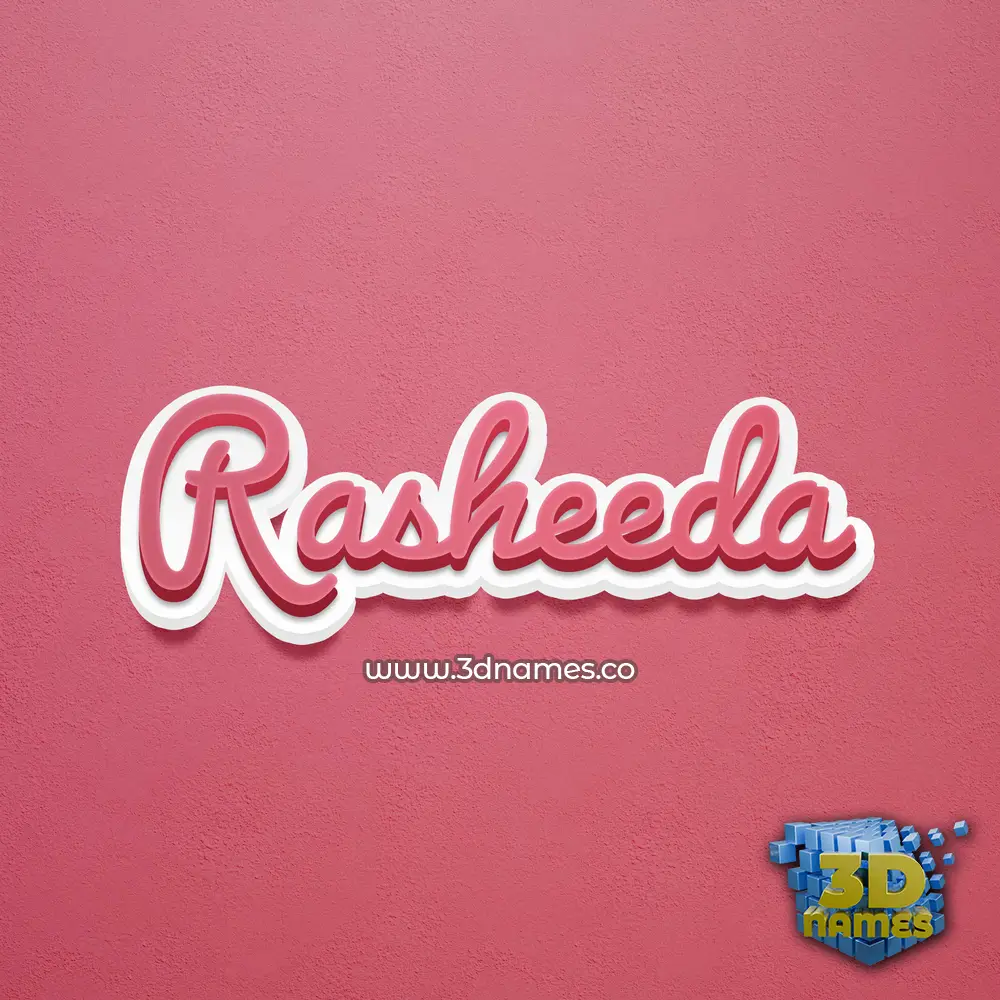 rasheeda in Red Scribble style - 3D name wallpaper