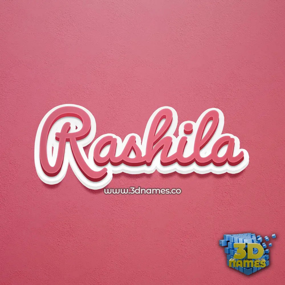 rashila in Red Scribble style - 3D name wallpaper