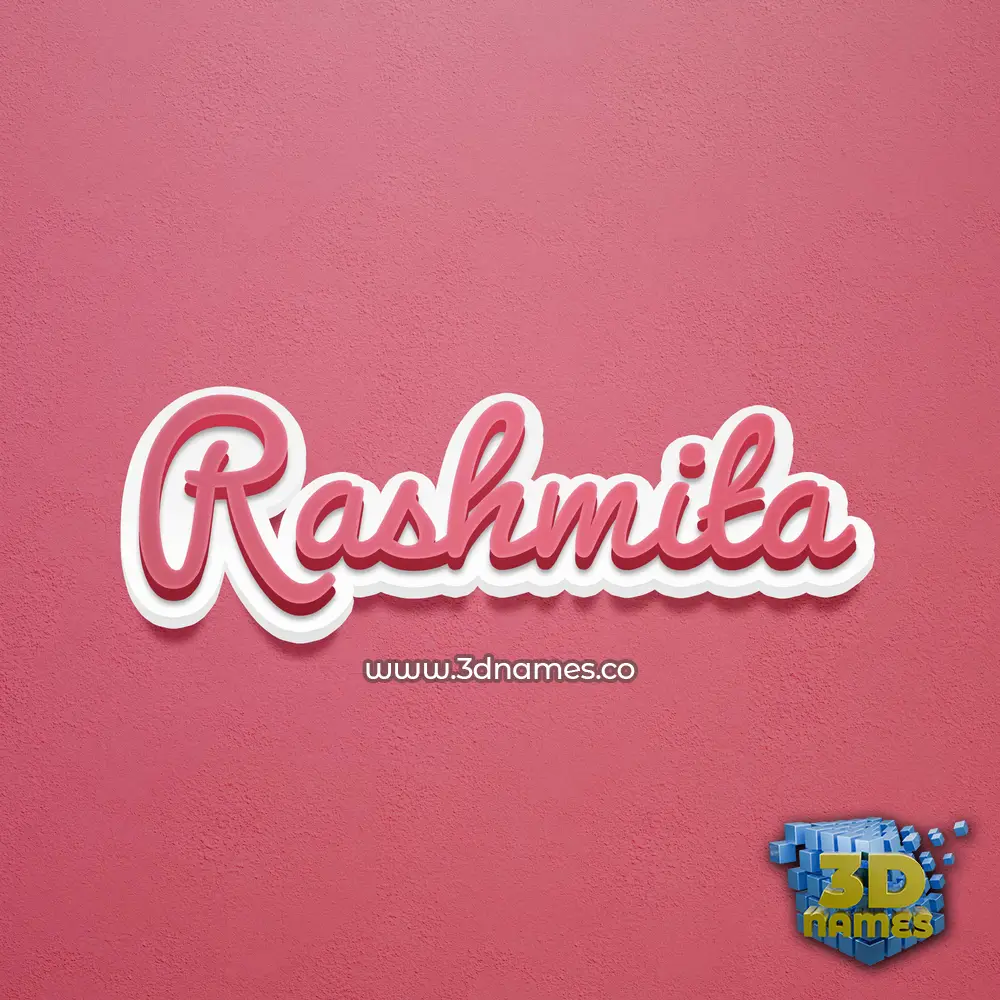 rashmita in Red Scribble style - 3D name wallpaper