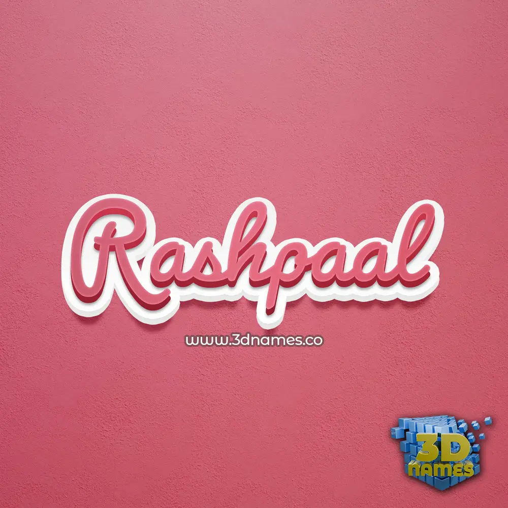 rashpaal in Red Scribble style - 3D name wallpaper
