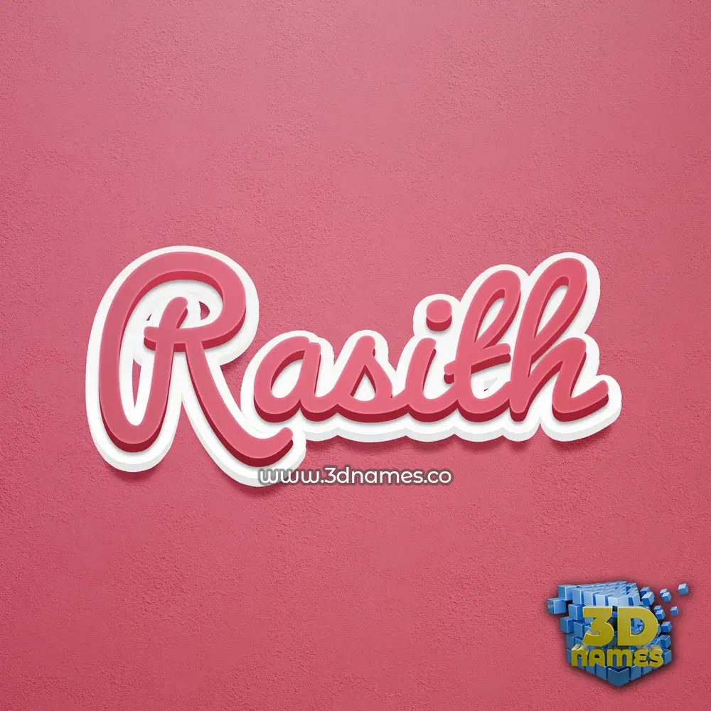 rasith in Red Scribble style - 3D name wallpaper