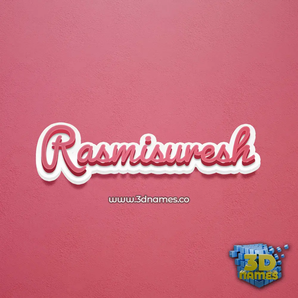 rasmisuresh in Red Scribble style - 3D name wallpaper