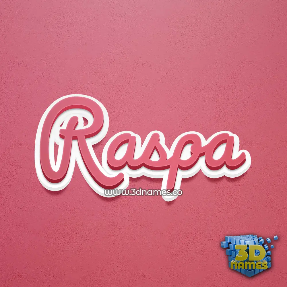 raspa in Red Scribble style - 3D name wallpaper
