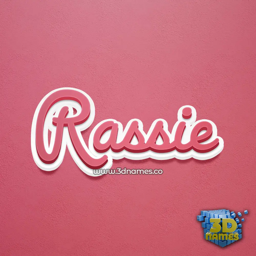 rassie in Red Scribble style - 3D name wallpaper