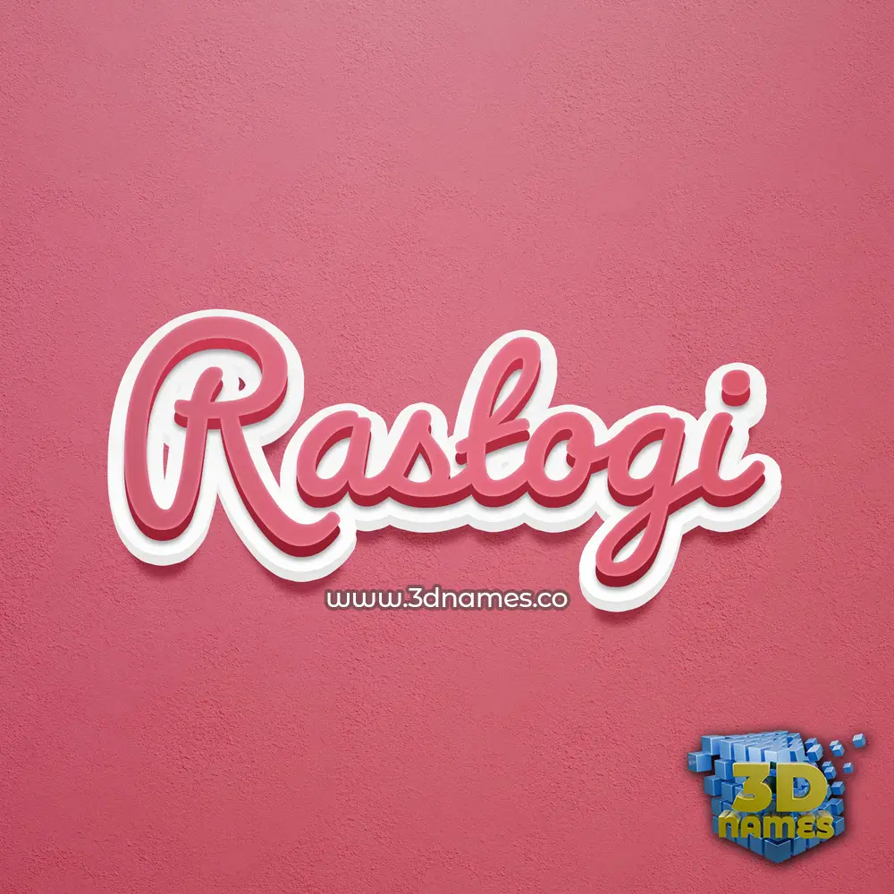 rastogi in Red Scribble style - 3D name wallpaper