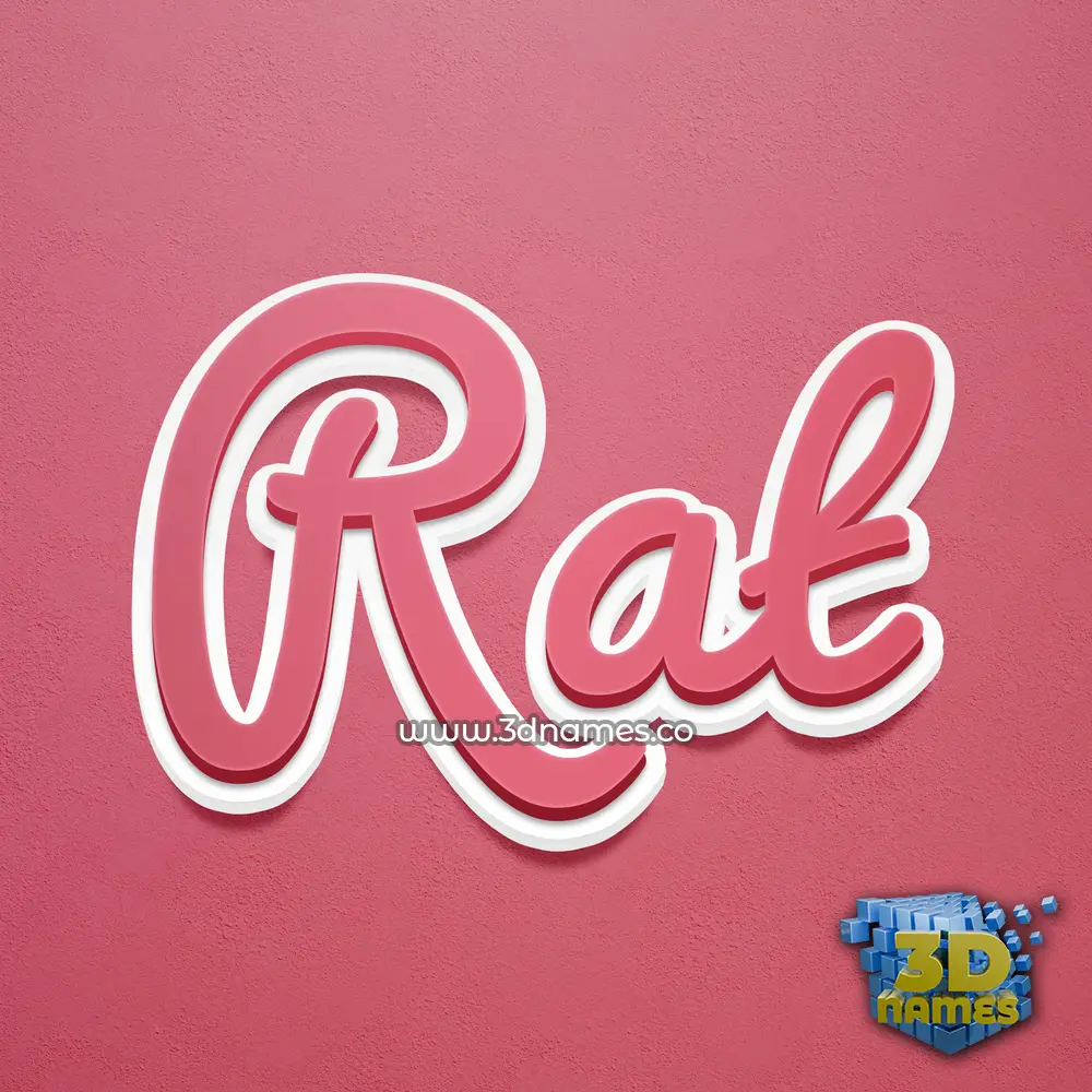 rat in Red Scribble style - 3D name wallpaper