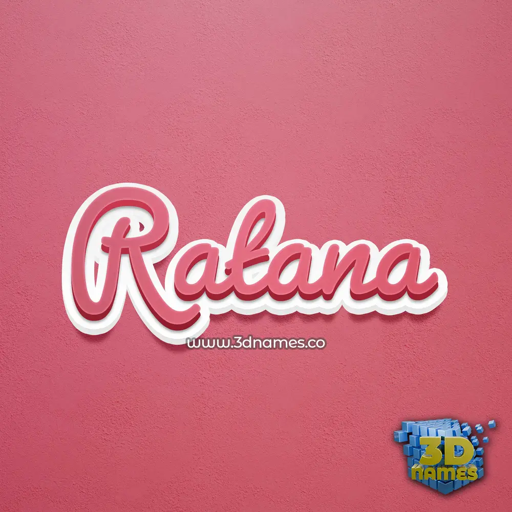ratana in Red Scribble style - 3D name wallpaper