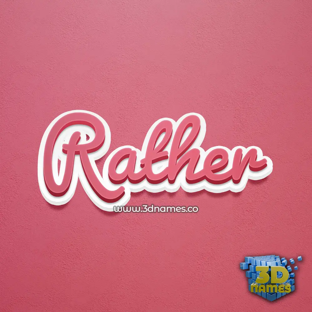 rather in Red Scribble style - 3D name wallpaper