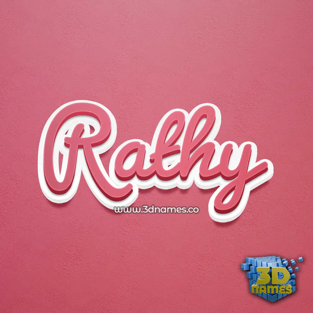 rathy in Red Scribble style - 3D name wallpaper