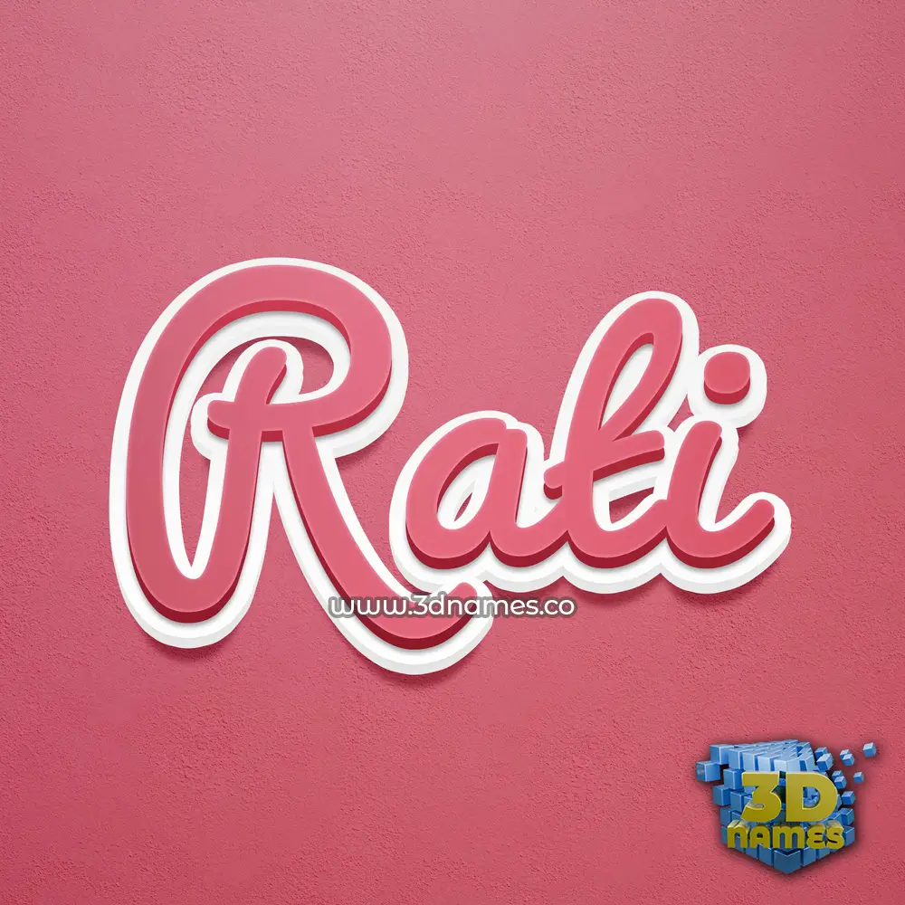 rati in Red Scribble style - 3D name wallpaper