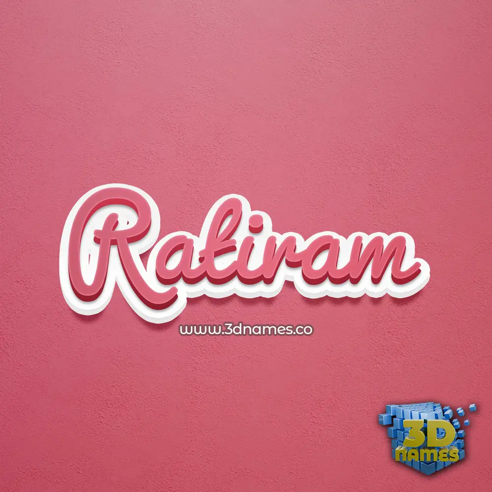 ratiram in Red Scribble style - 3D name wallpaper