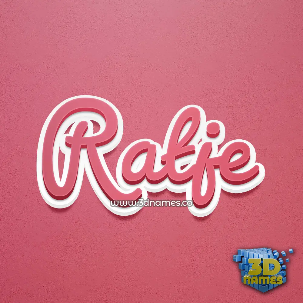 ratje in Red Scribble style - 3D name wallpaper