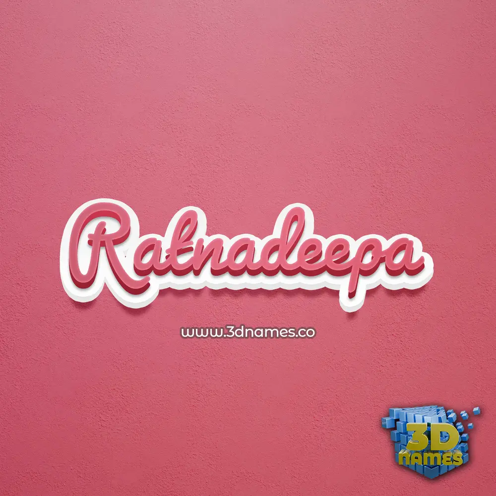 ratnadeepa in Red Scribble style - 3D name wallpaper