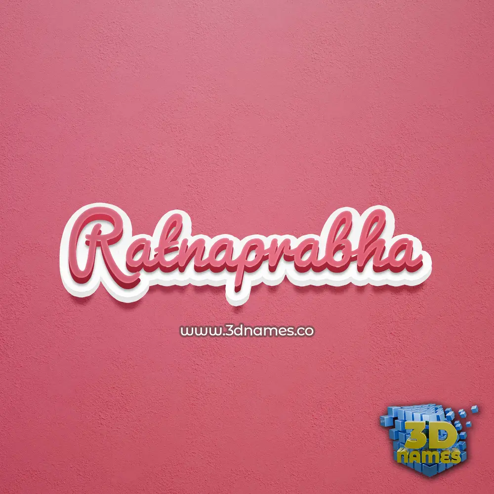 ratnaprabha in Red Scribble style - 3D name wallpaper