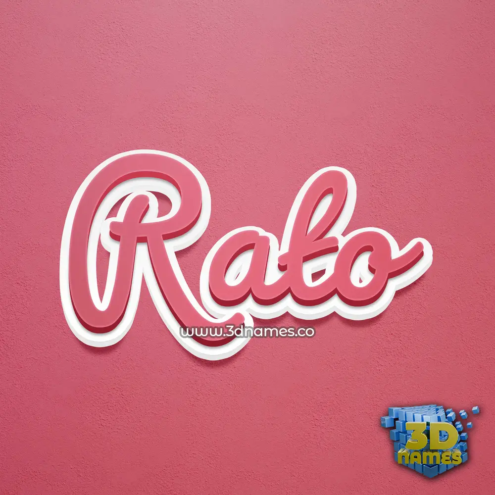 rato in Red Scribble style - 3D name wallpaper