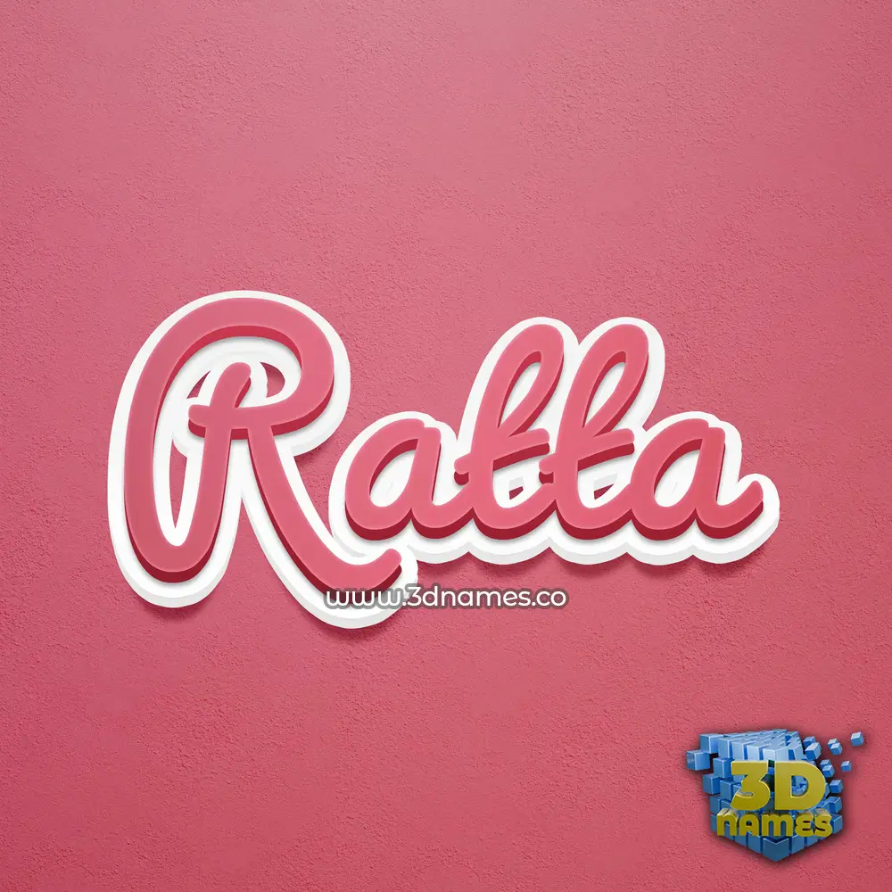 ratta in Red Scribble style - 3D name wallpaper