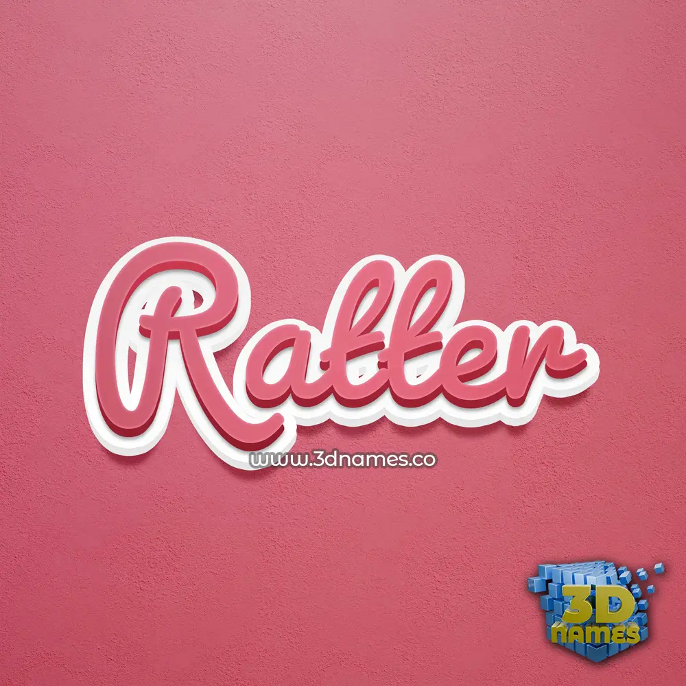 ratter in Red Scribble style - 3D name wallpaper
