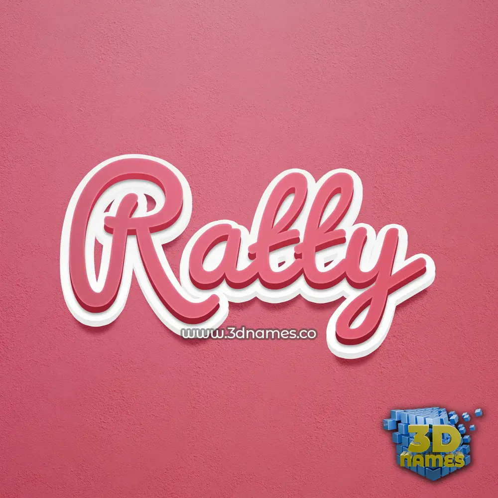 ratty in Red Scribble style - 3D name wallpaper
