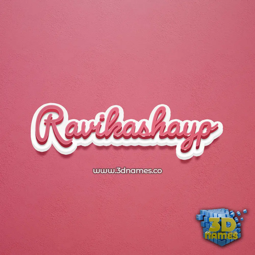 ravikashayp in Red Scribble style - 3D name wallpaper