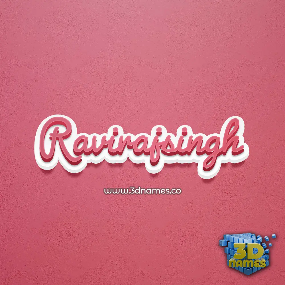 ravirajsingh in Red Scribble style - 3D name wallpaper