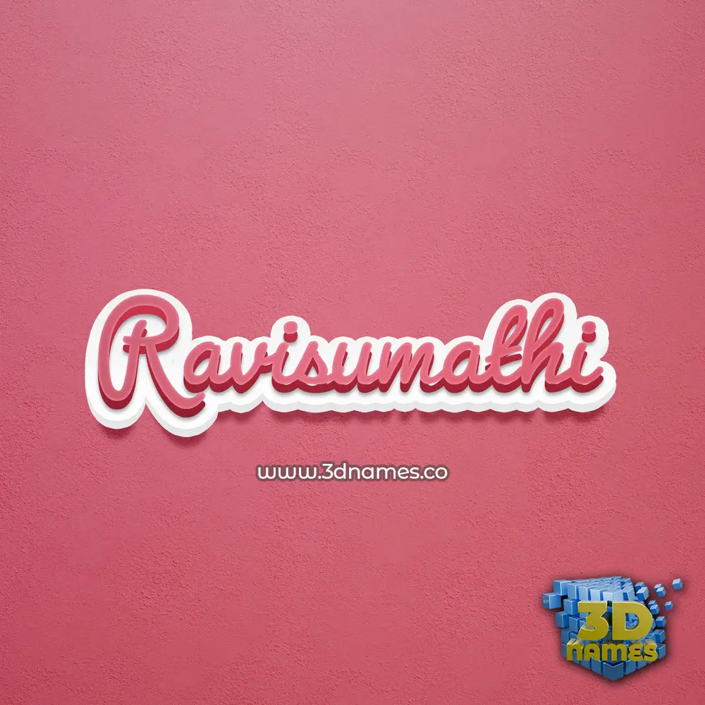 ravisumathi in Red Scribble style - 3D name wallpaper